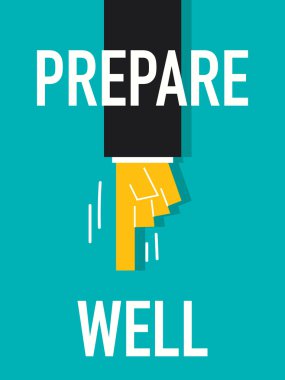 Word PREPARE WELL clipart