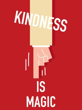 Words KINDNESS IS MAGIC clipart