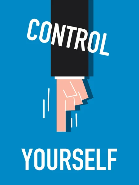 Words CONTROL YOURSELF — Stock Vector