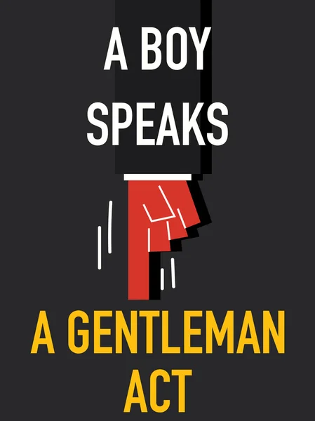 少年 A の言葉を話す紳士行為 — ストックベクタ
