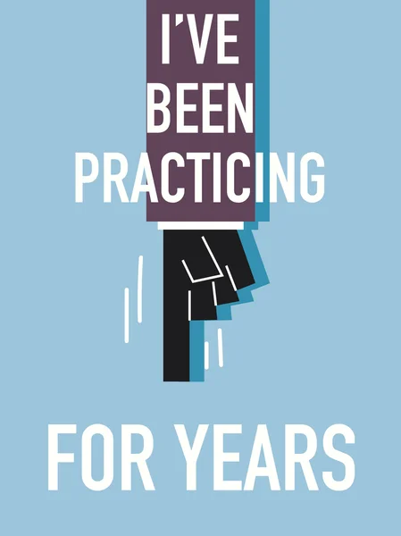 Palabras que he estado practicando durante años. — Archivo Imágenes Vectoriales