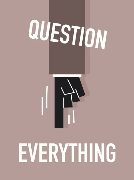 Words QUESTION EVERYTHING — Stock Vector