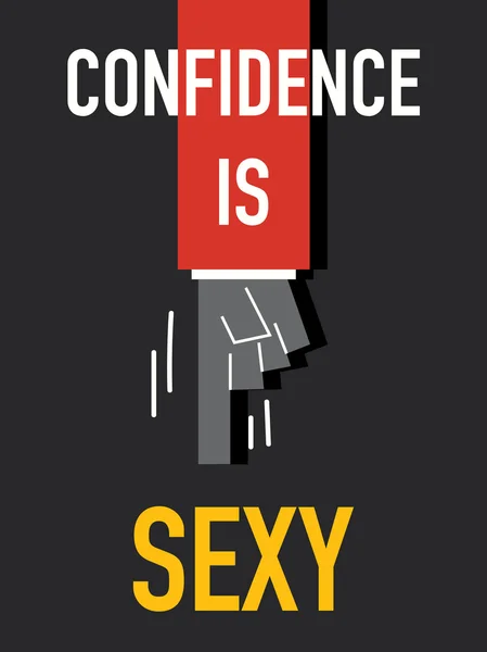 Words CONFIDENCE IS SEXY — Stock Vector