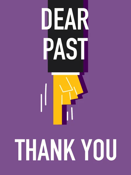 Palavras DEAR PAST THANK YOU — Vetor de Stock