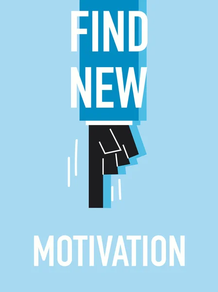 Words FIND NEW MOTIVATION — Stock Vector