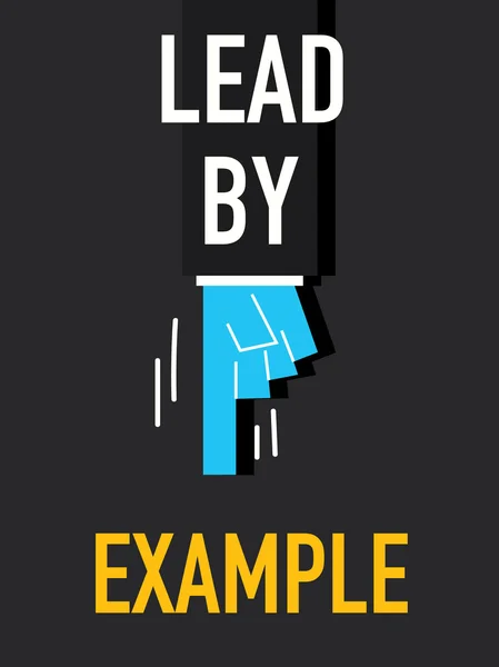Mots LEAD BY EXEMPLE — Image vectorielle