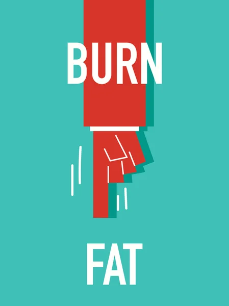 Words BURN FAT — Stock Vector