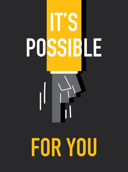 Mots C'est possible pour vous — Image vectorielle