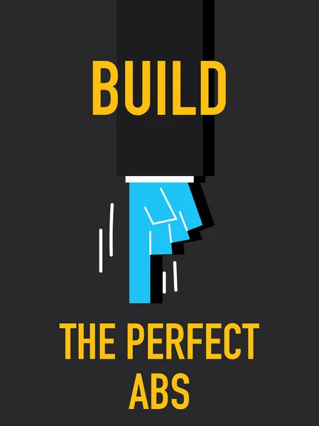 Construir os abdominais perfeitos — Vetor de Stock
