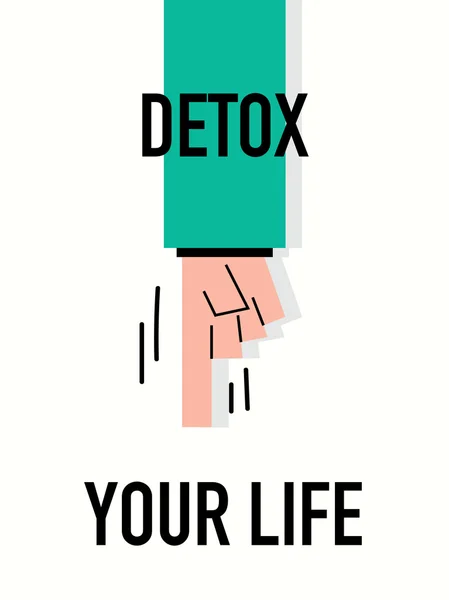 Words DETOX YOUR LIFE — Stock Vector