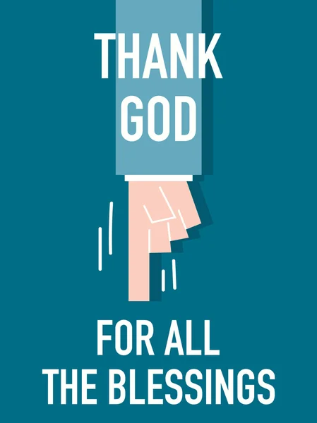 Words THANK GOD FOR ALL THE BLESSINGS — Stock Vector