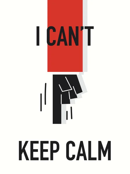 I CAN'T KEEP CALM — Stock Vector