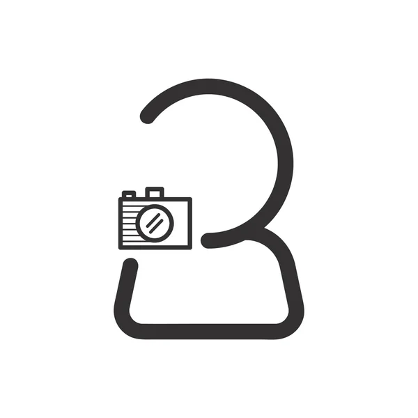 Man with camera icon — Stock Vector