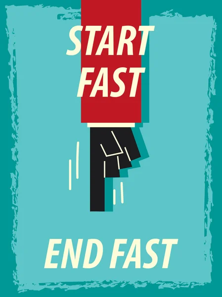 Words START FAST END FAST — Stock Vector