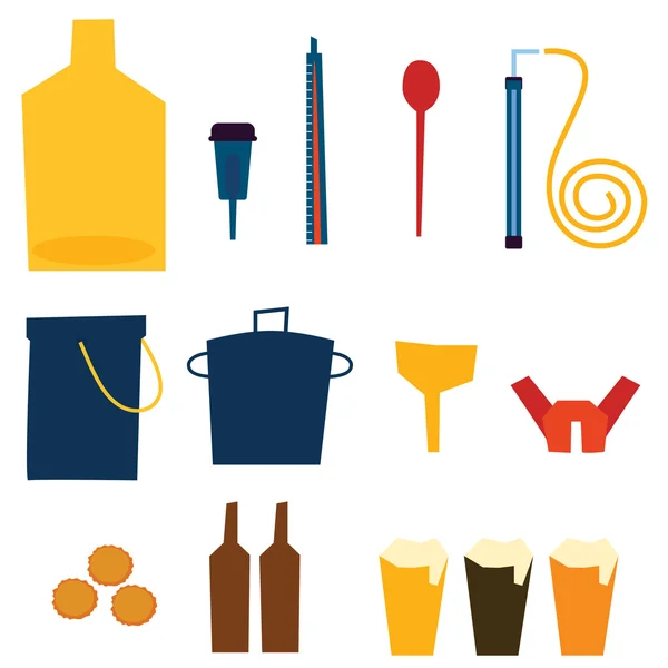 ホーム醸造消耗品のベクトル図 — ストックベクタ