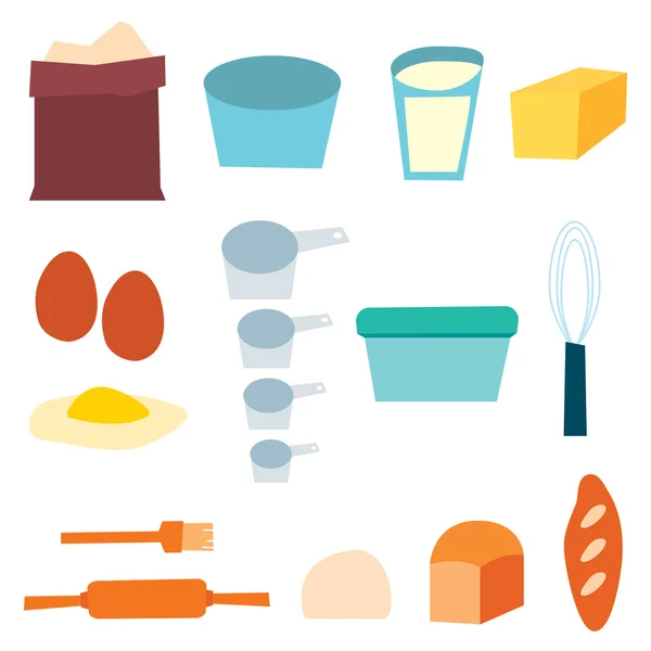 Bread Baking Supplies vector illustration — Stock Vector