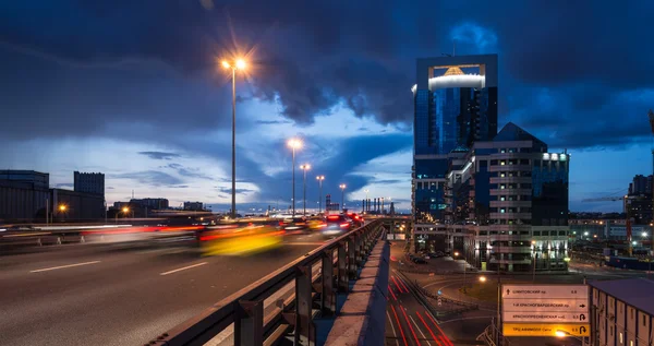 Street in Moscow at night. — Stok fotoğraf