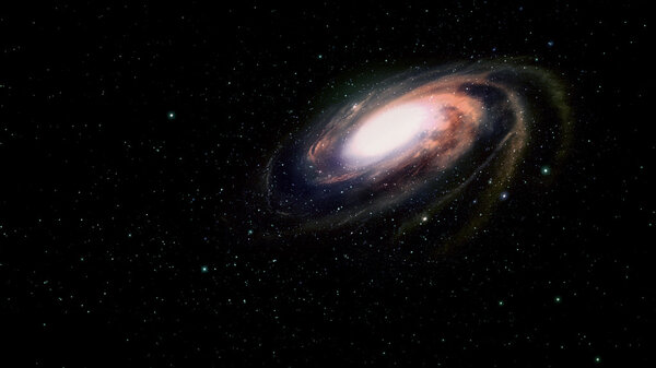 Spiral galaxy in space.