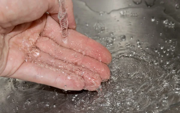 Hygiëne - wassen van de handen. — Stockfoto