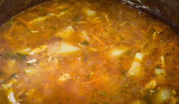 Borshch, soup close-up. — Stock Photo, Image