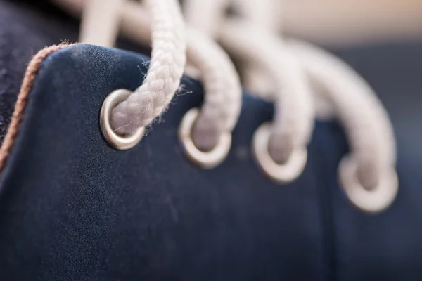 Kožené boty, zaměřit se na detaily. — Stock fotografie