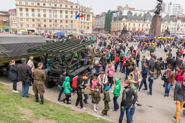 People celebrate the Victory day. — Stock Photo, Image