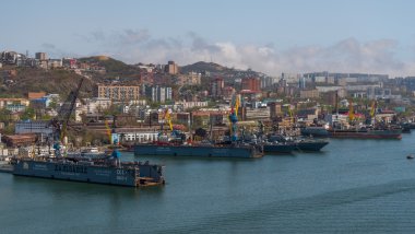  Vladivostok cityscape bakış.