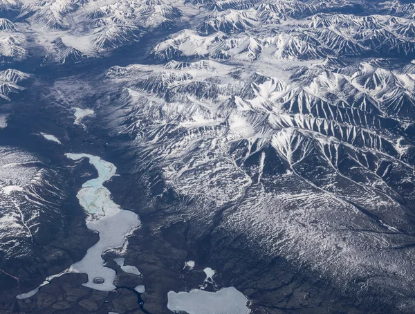 Vista desde el avión en la superficie de la Tierra . —  Fotos de Stock