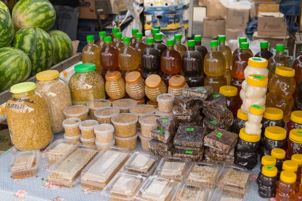 Festival de comida Primorsky en la Plaza Central . — Foto de Stock