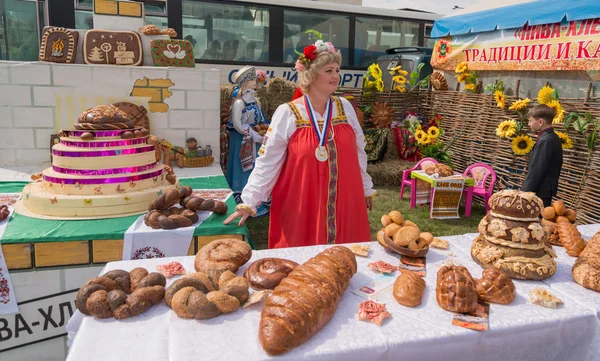 Festival de comida Primorsky na praça central . — Fotografia de Stock