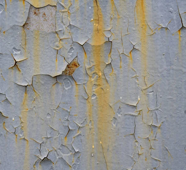 Staré Rezavé Malované Stěny Prasklinami — Stock fotografie