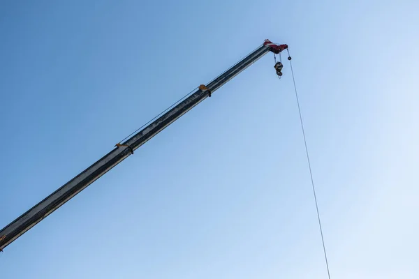 Kran Jib Blå Himmel Bakgrund — Stockfoto