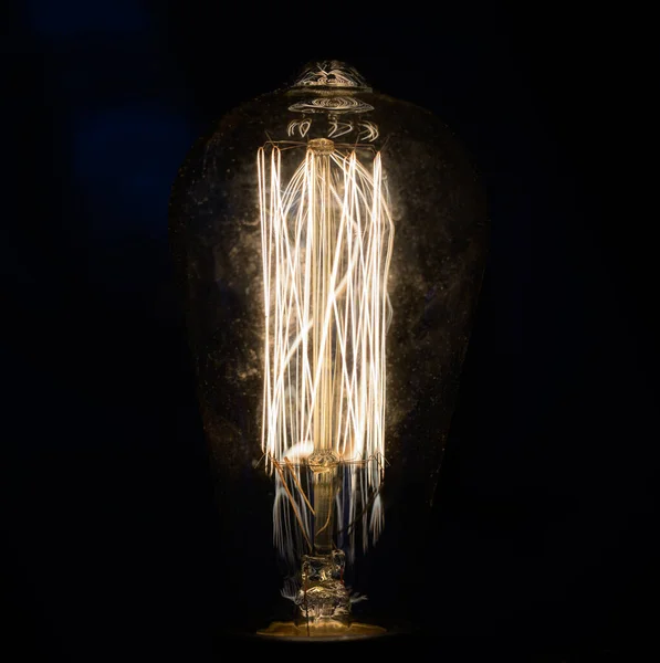 Lampe Incandescence Sur Fond Sombre — Photo