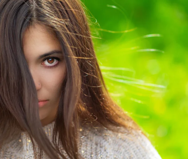 Retrato de una hermosa morena. —  Fotos de Stock