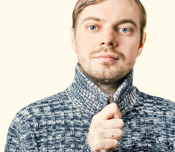 Portrait of a man in sweater. — Stock Photo, Image