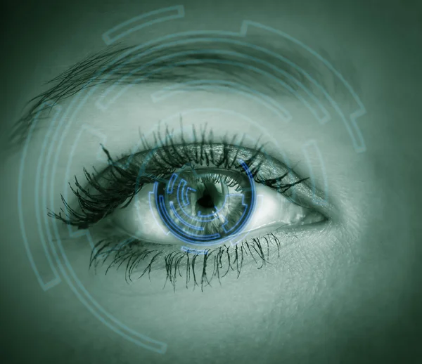 Eye viewing digital information. — Stock Photo, Image