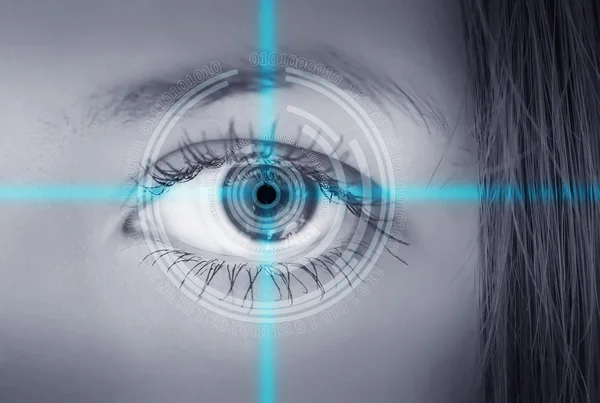 Eye viewing digital information. — Stock Photo, Image