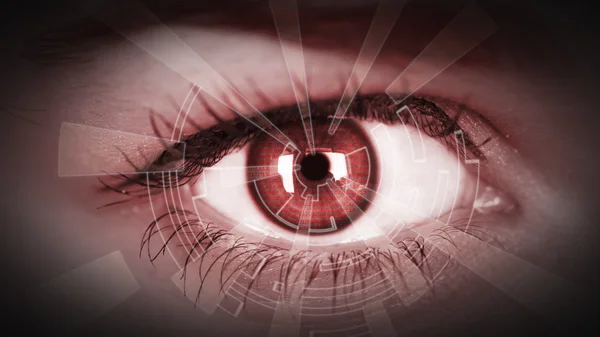 Visualizzazione dell'occhio informazioni digitali . — Foto Stock