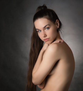 güzel seksi kadın portresi.