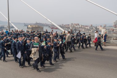 Uluslararası İşçi Bayramı ayında Vladivostok.