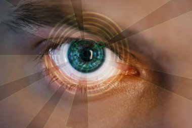 göz dijital bilgileri görüntüleme.