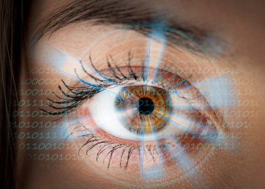 göz dijital bilgileri görüntüleme.