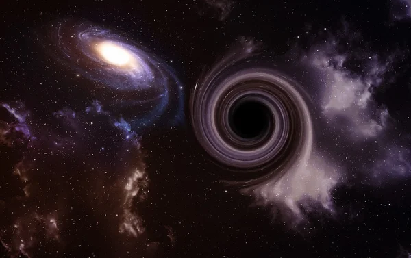 Buraco negro no espaço. — Fotografia de Stock