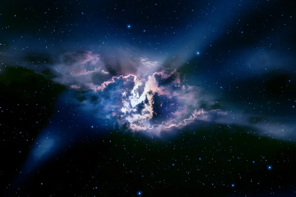 Nebulosa e stelle . — Foto Stock