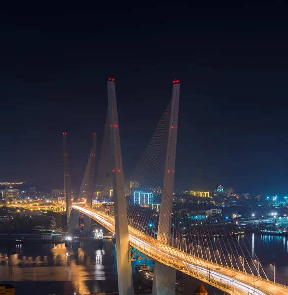 Vladivostok. Gece görünümü. — Stok fotoğraf