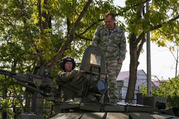 Exhibition of military technology. — Stock Photo, Image