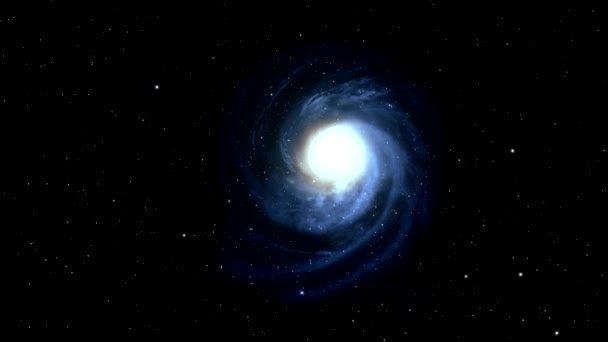 Rotating spiral galaxy. — Stock Video