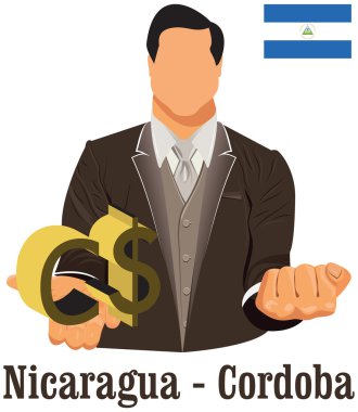 Nikaragua ulusal para birimi sembolü cordoba para temsil eden bir