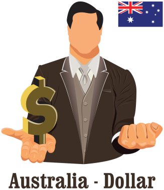 Avustralya Ulusal para birimi Avustralya Doları sembolü representin