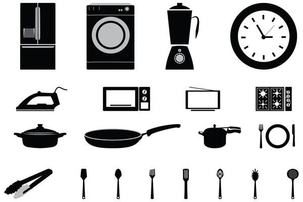 Vector icons of home appliances  and Consumer Electronic — Stock Vector